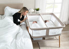 Tan (2470) 1-Bondi Beechwood Twin Bassinet