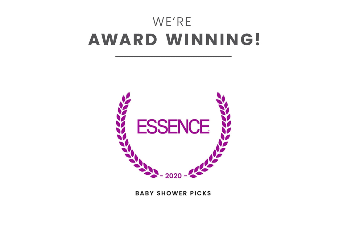 Award-winning badge for 'Essence' 2020 Baby Shower Picks on a white background