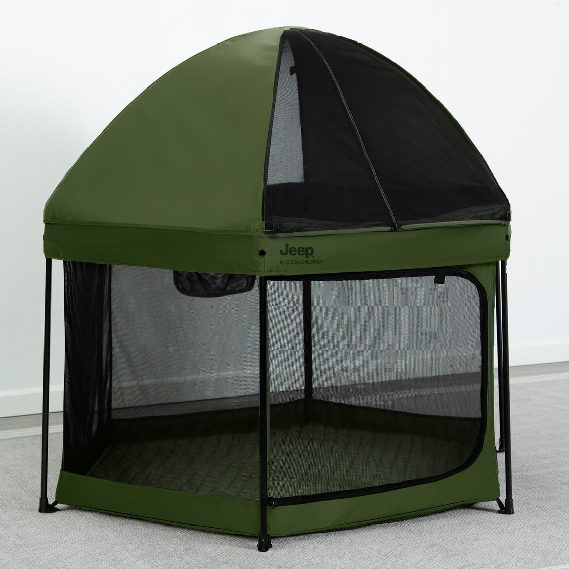 Hexagon Pop Up Play Yard with Removable Canopy