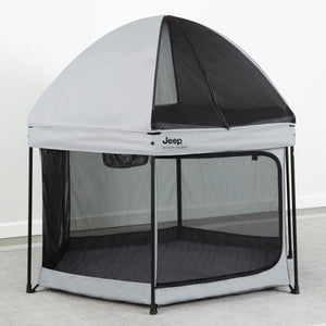 Hexagon Pop Up Play Yard with Removable Canopy 4-Hexagon Pop Up Play Yard with Removable Canopy