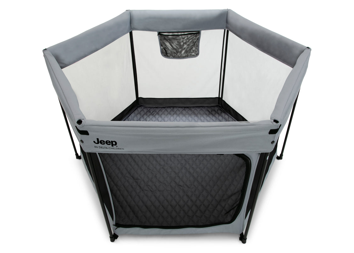 Hexagon Pop Up Play Yard with Removable Canopy
