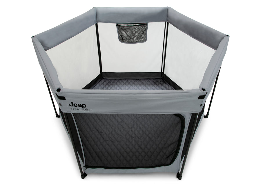 Hexagon Pop Up Play Yard with Removable Canopy 12-Hexagon Pop Up Play Yard with Removable Canopy
