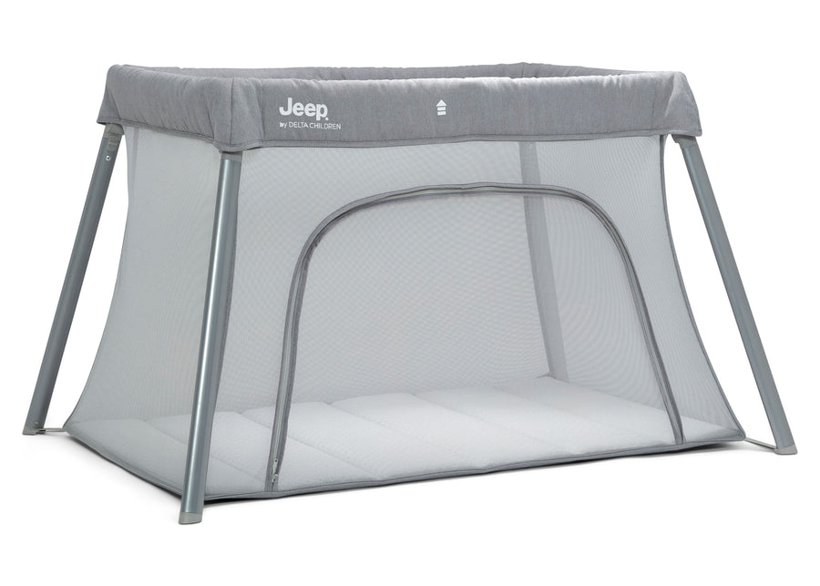 Light Grey (2463) 25-Horizon Compact Travel 2-in-1 Play Yard and Bassinet