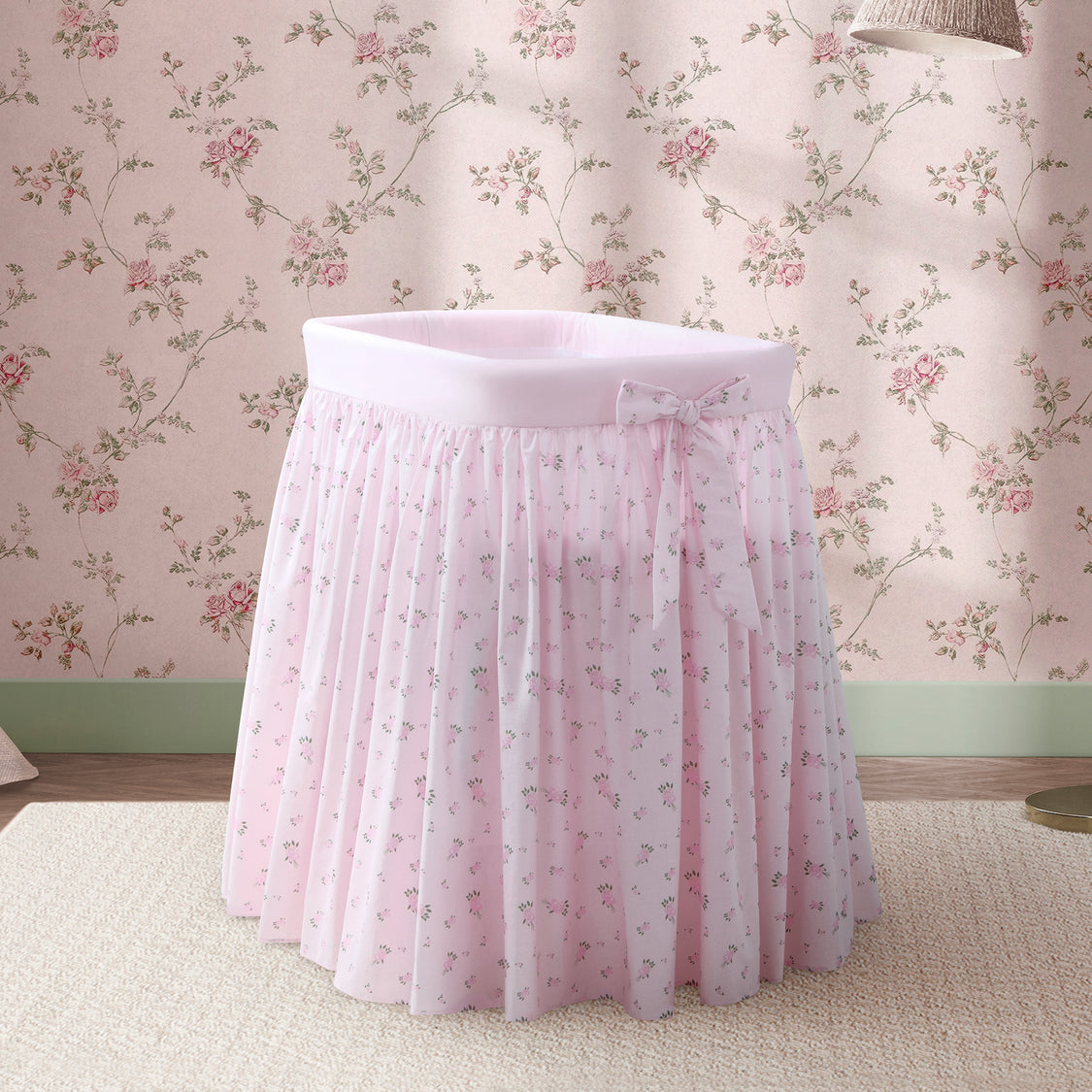 27201 2456 Delta Skirt Bassinet Pink Roses Lifestyle 103