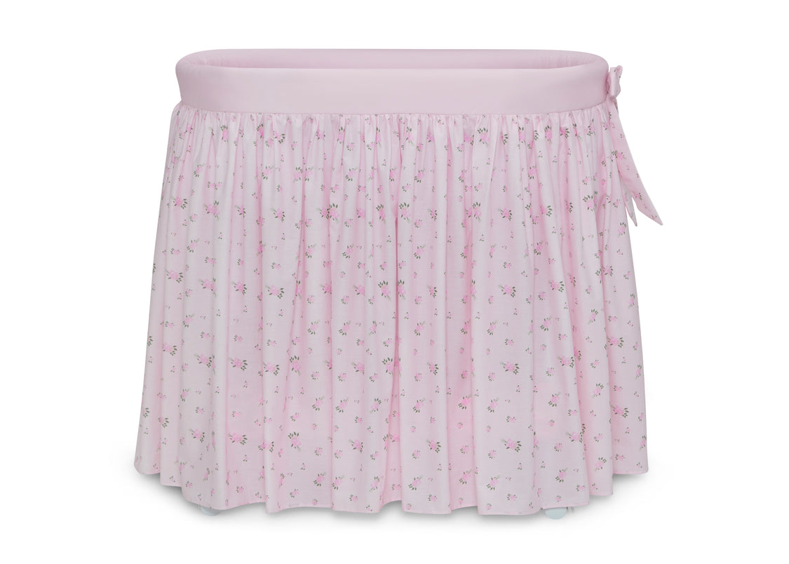 27201 2456 Delta Skirt Bassinet Pink Roses Silo 11