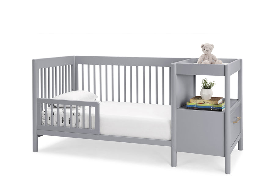 Grey (026) 5-Zoe 5-in-1 Convertible Crib and Changer