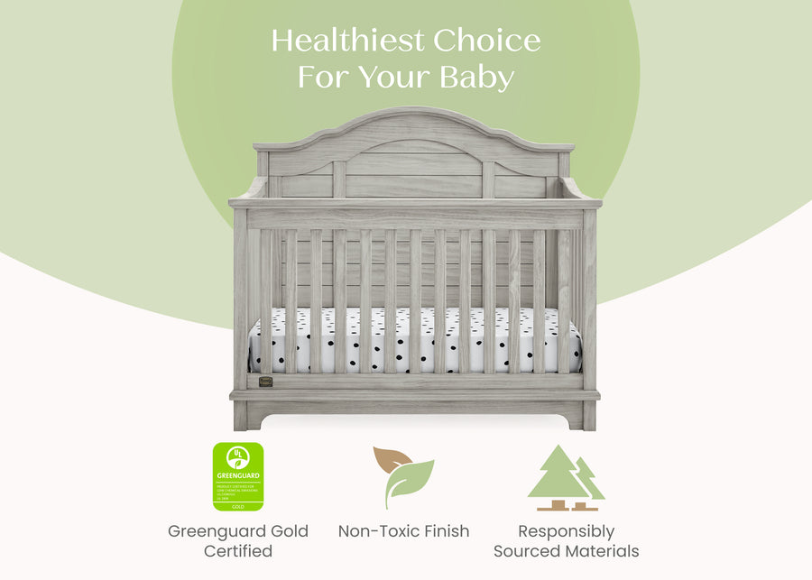 Rustic Mist (1373) 20-Asher 6-in-1 Convertible Crib