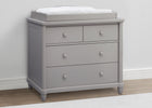 Grey (026) 1-Belmont 4 Drawer Dresser with Changing Top