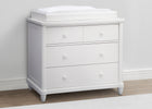 Bianca White (130) 5-Belmont 4 Drawer Dresser with Changing Top