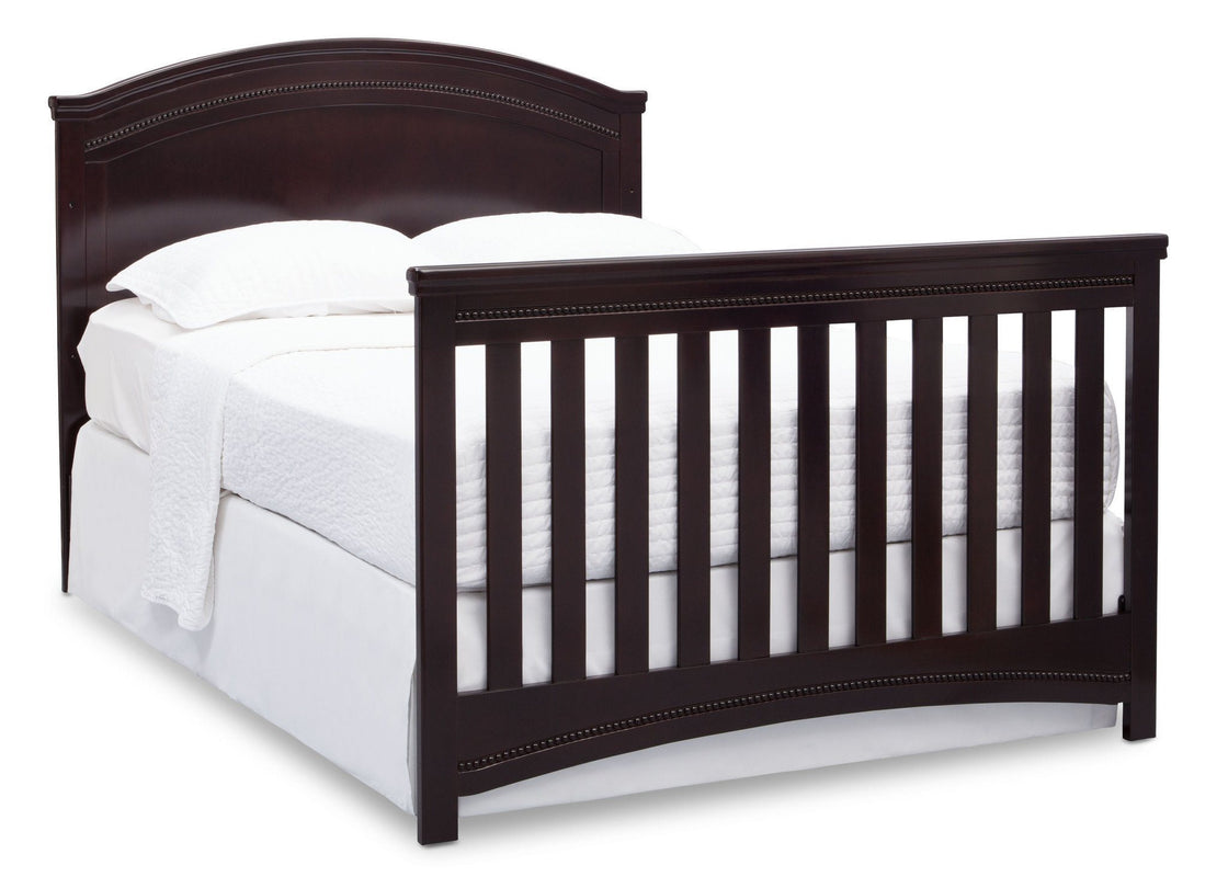 Simmons Kids Black Espresso (907) Emma Crib 'N' More Angled Full Size Bed Conversion View b6b 5 - Carousel