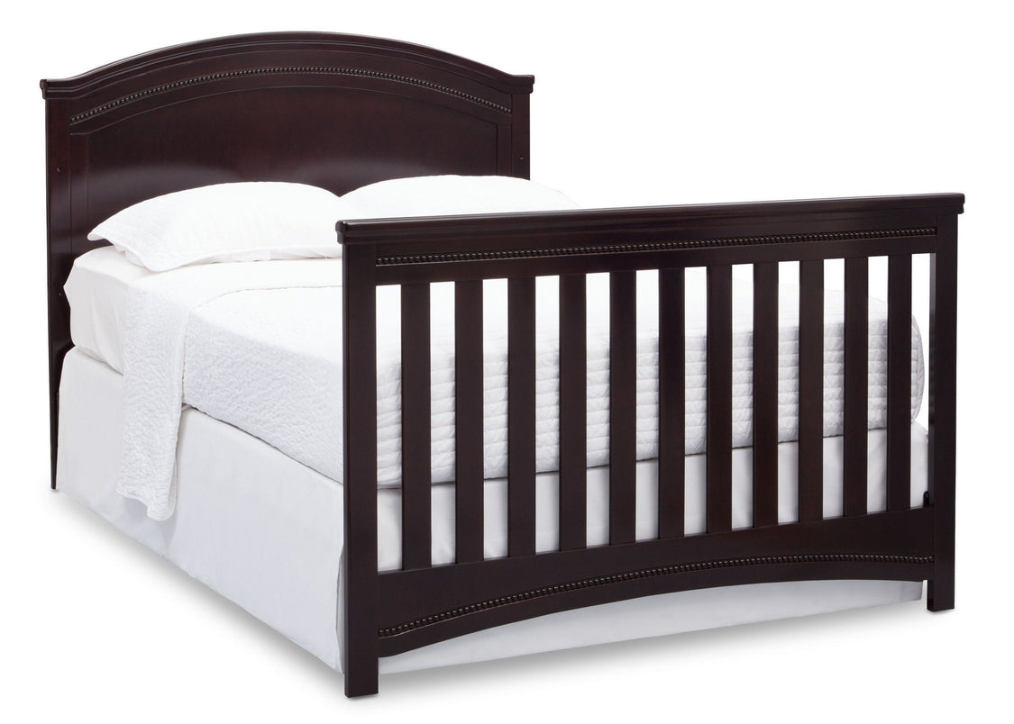 Simmons Kids Black Espresso (907) Emma Crib 'N' More Angled Full Size Bed Conversion View b6b