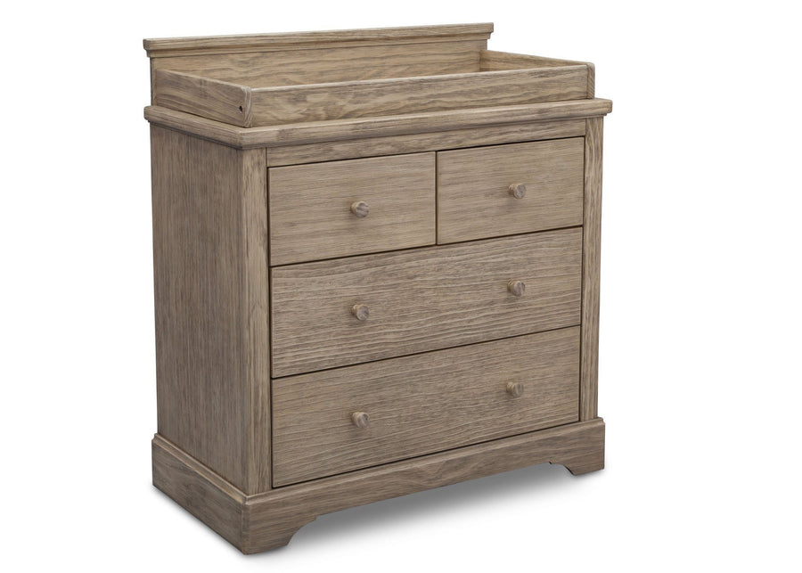 Rustic Driftwood (112) 13-Paloma 4 Drawer Dresser with Changing Top