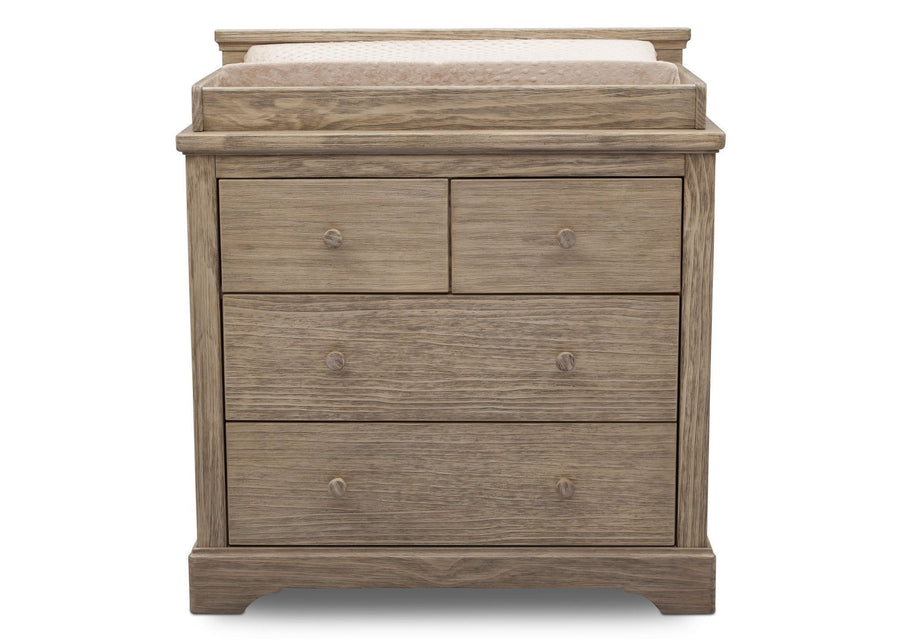 Rustic Driftwood (112) 11-Paloma 4 Drawer Dresser with Changing Top