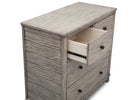 Rustic White (119) 9-Monterey 4 Drawer Dresser with Changing Top and Interlocking Drawers
