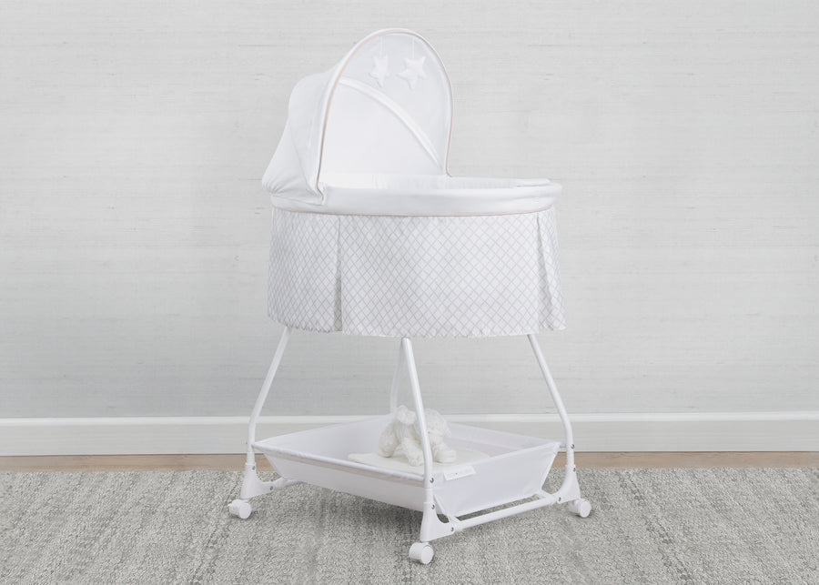 Grey Lattice (2390) 15-Deluxe Soothing Dreams Bassinet