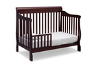 Wooden crib with a white mattress on a white background 30-Canton 4-in-1 Crib
