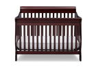 Wooden crib with white mattress on a white background 20-Canton 4-in-1 Crib