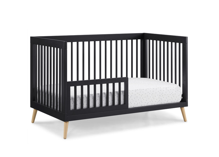 Midnight Grey with Natural (1372) 11-Jordan 4-in-1 Convertible Crib