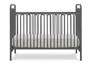 Charcoal Grey (1431) 8-Darcy 4-in-1 Convertible Metal Crib