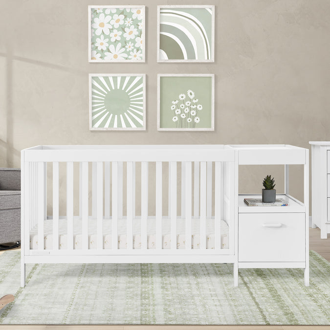 Bianca White (130) 16-Alice 5-in-1 Convertible Crib and Changer