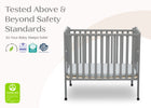 Grey (026) 8-Folding Portable Mini Baby Crib with 1.5-inch Mattress