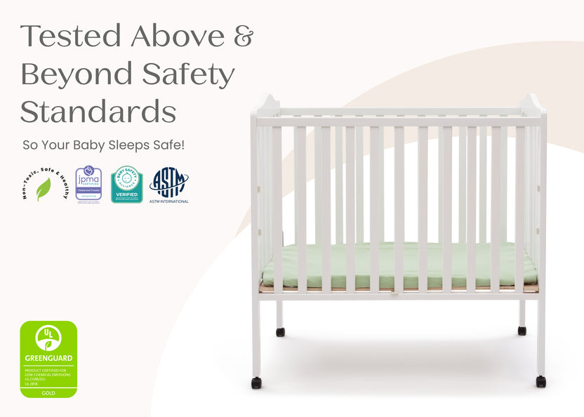 Folding Portable Mini Baby Crib with 1.5-inch Mattress | Delta Children