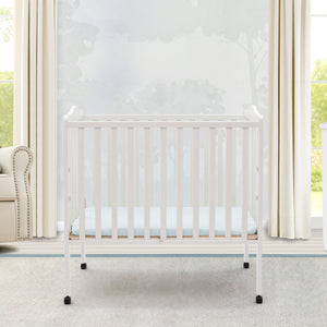 Folding Portable Mini Baby Crib with 1.5-inch Mattress 46-Folding Portable Mini Baby Crib with 1.5-inch Mattress