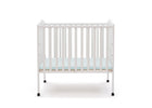White (100) 24-Folding Portable Mini Baby Crib with 1.5-inch Mattress