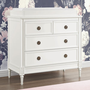 Bianca White (130) 16-Heritage 4 Drawer Dresser with Changing Top and Interlocking Drawers