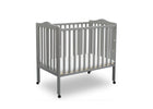 Grey (026) 11-Folding Portable Mini Baby Crib with 1.5-inch Mattress