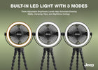 Black (001) 4-Portable LED Stroller Fan with Light & Flexible Legs