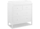 Bianca White (130) 12-Saint 4 Drawer Dresser with Changing Top and Interlocking Drawers