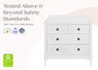 Bianca White (130) 7-Heritage 4 Drawer Dresser with Changing Top and Interlocking Drawers