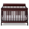 Wooden crib with white mattress on a white background 32-Canton 4-in-1 Crib