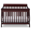 Wooden crib with white mattress on a white background 21-Canton 4-in-1 Crib