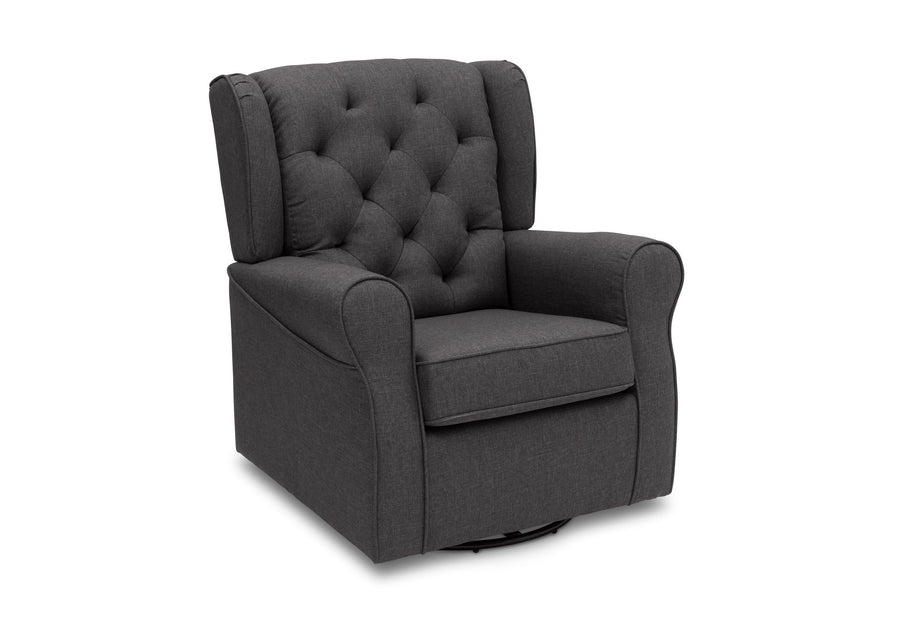 DCB: Charcoal Grey (931) 4-Emma Nursery Glider Swivel Rocker Chair