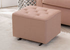 Delta Children Blush (636) Emma Diamond Tufted Nursery Gliding Ottoman, hangtag, a1a 1-Emma Diamond Tufted Nursery Gliding Ottoman