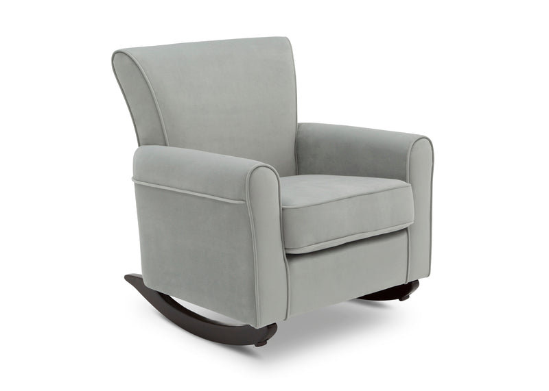 Gray rocking chair on a white background