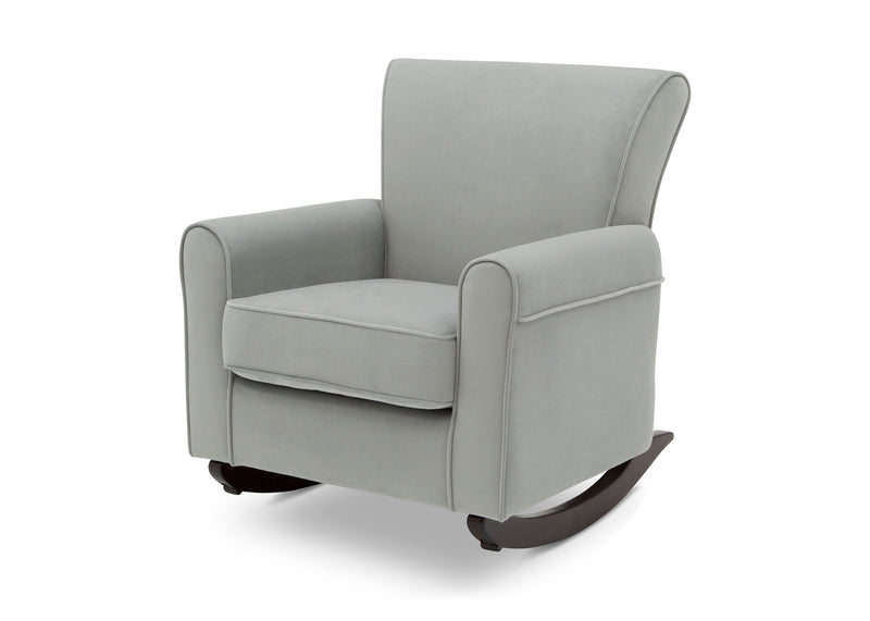 Gray rocking chair on a white background