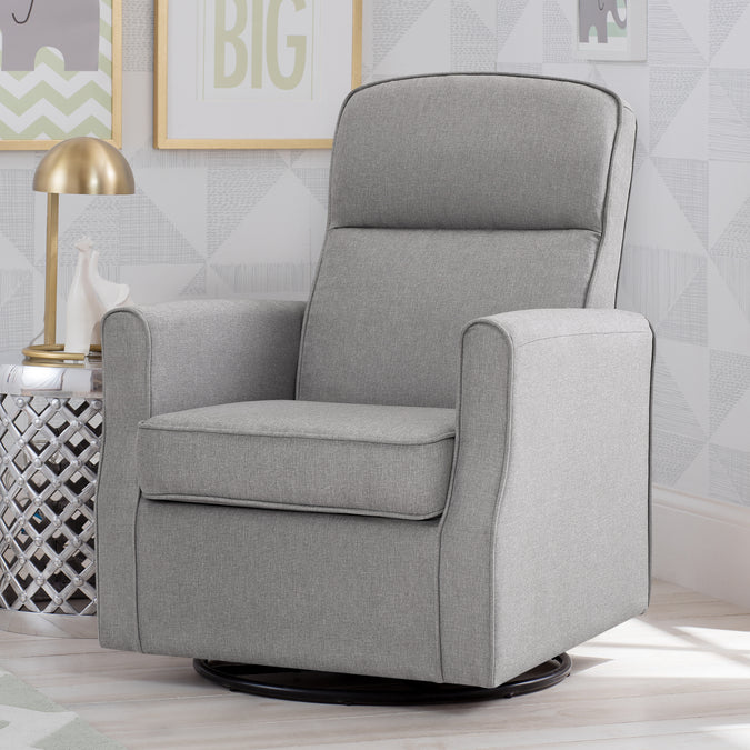 517310 1304 Blair Glider French Grey Lifestyle 102 26-Blair Slim Nursery Glider Swivel Rocker Chair