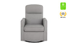 French Grey (1304) 19-Blair Slim Nursery Glider Swivel Rocker Chair
