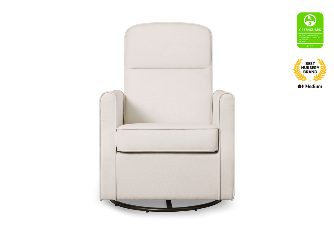 Delta Children Blair Slim Nursery Glider Swivel Rocker Chair, Cream