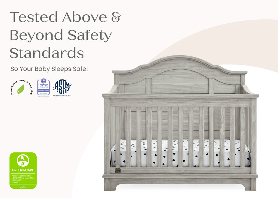 Rustic Mist (1373) 24-Asher 6-in-1 Convertible Crib