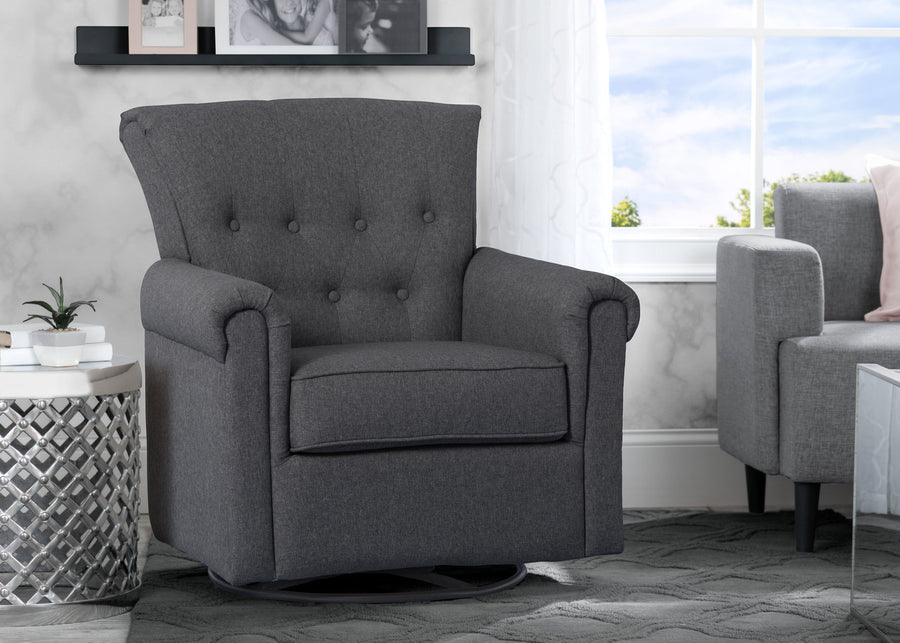 Charcoal Grey (931)  7-Harper Nursery Glider Swivel Rocker Chair
