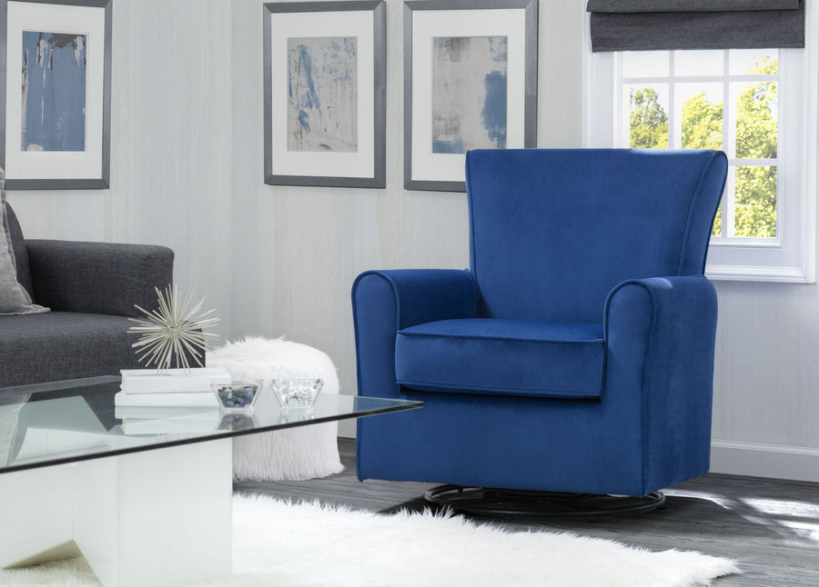 Blue Velvet (469) 6-Elena Nursery Glider Swivel Rocker Chair