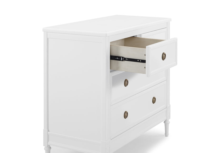 Bianca White (130) 10-Heritage 4 Drawer Dresser with Changing Top and Interlocking Drawers