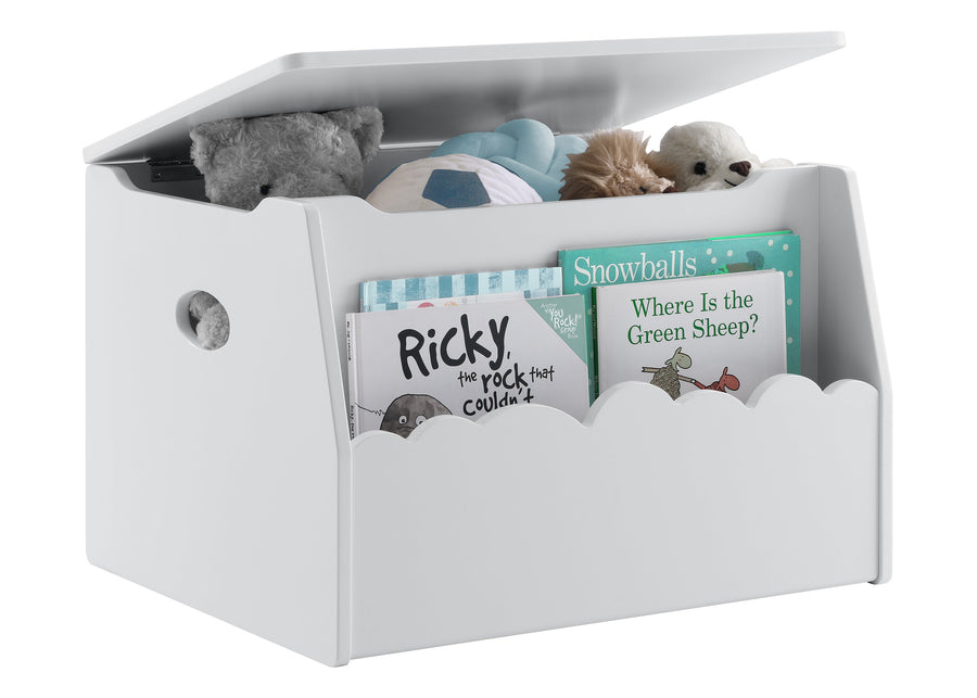 True White (151) 2-Cloud Toy Box