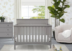 Grey (026) 1-Fancy 4-in-1 Convertible Crib