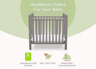 Grey (026) 4-Classic Mini Crib with 2.75-inch Mattress - Convertible to Twin Bed