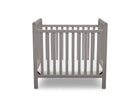 Grey (026) 10-Classic Mini Crib with 2.75-inch Mattress - Convertible to Twin Bed